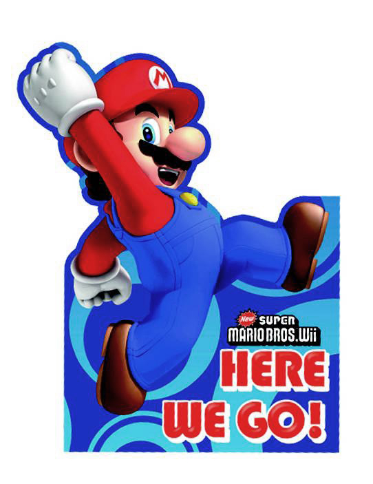 6 invitations carton Mario Bros