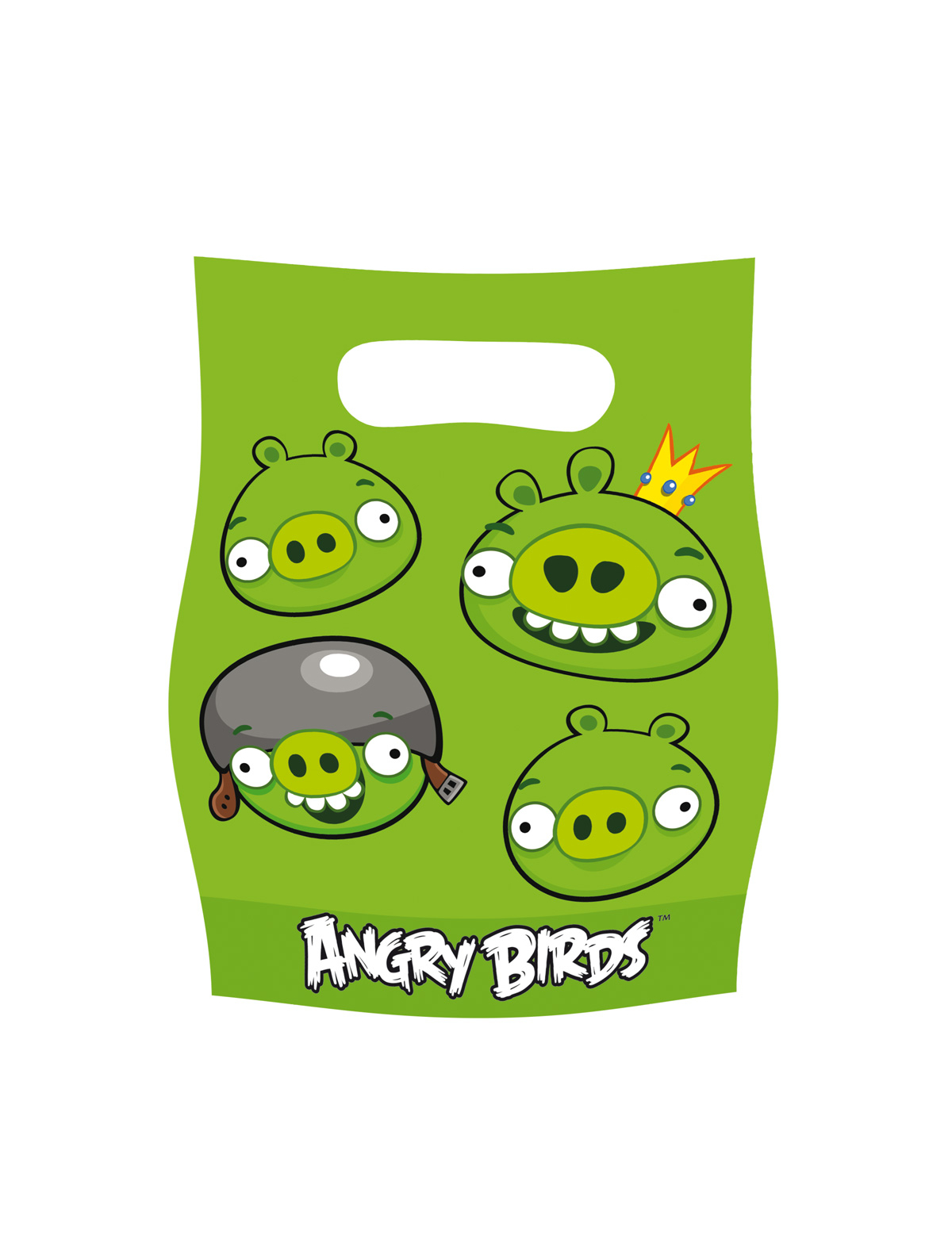 6 sacs de fête plastique Angry Birds