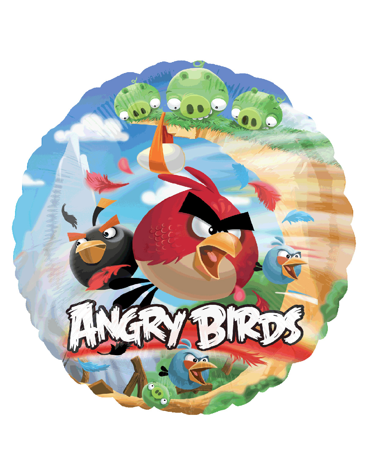 Ballon aluminium Angry Birds 45 cm