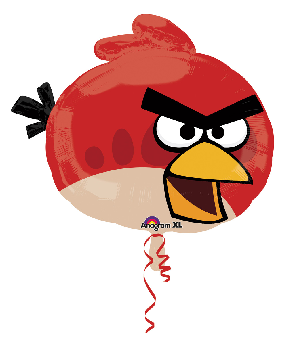 Ballon aluminium rouge Angry Birds