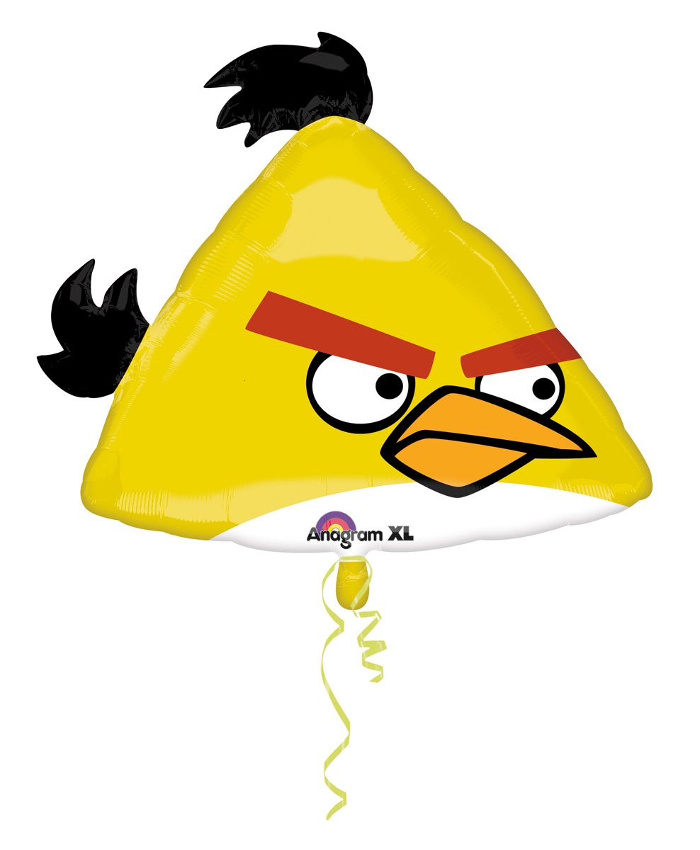 Ballon aluminium jaune Angry Birds