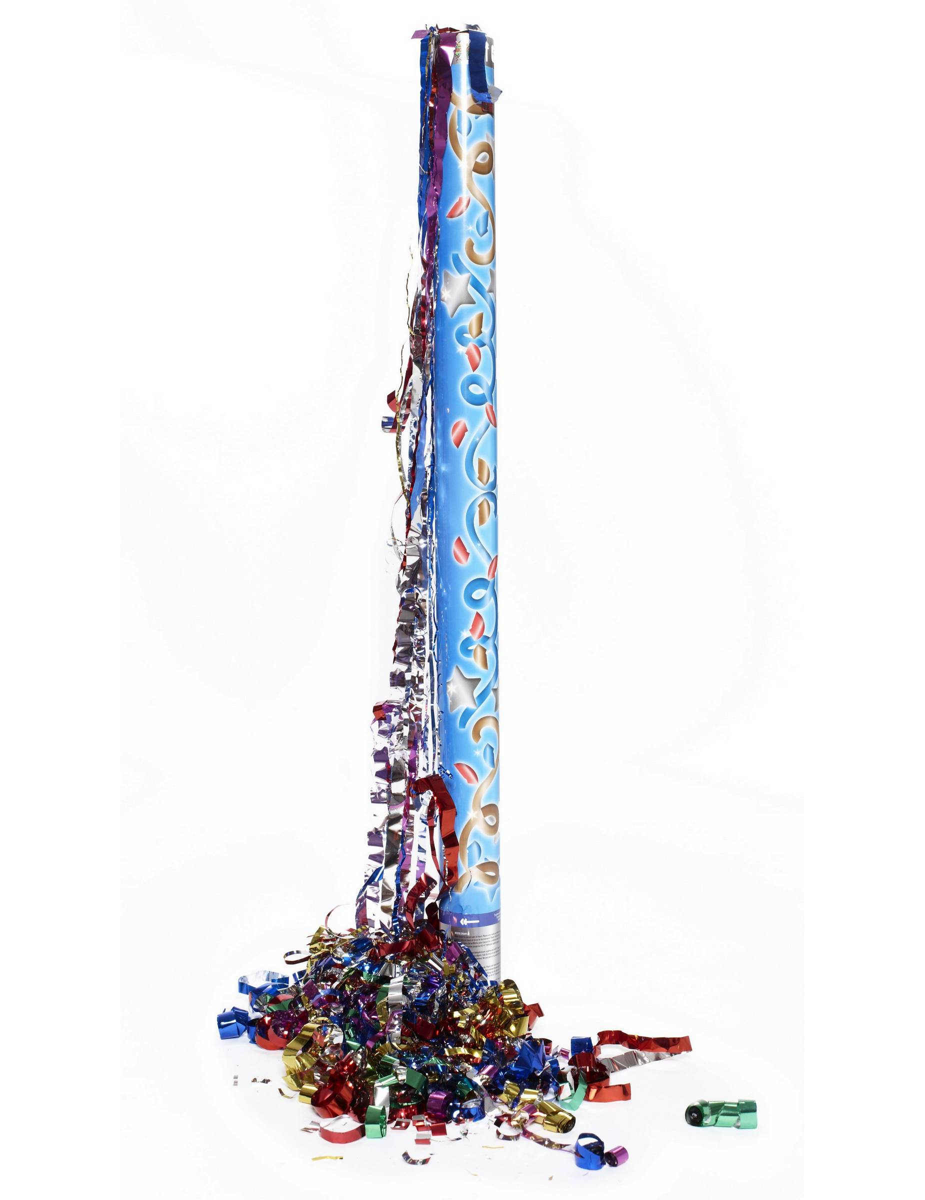 Canon à confettis et serpentins 80 cm