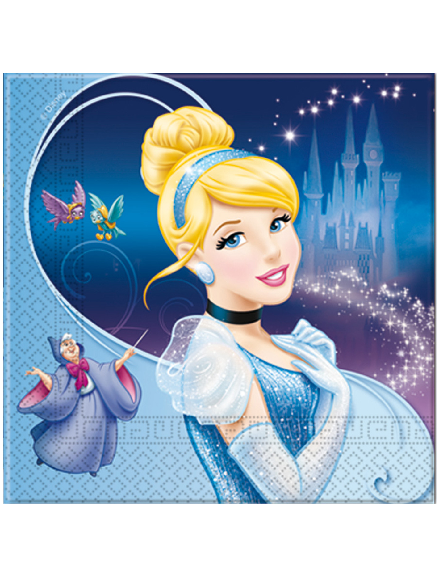 20 Serviettes en papier Cendrillon 33 x 33 cm
