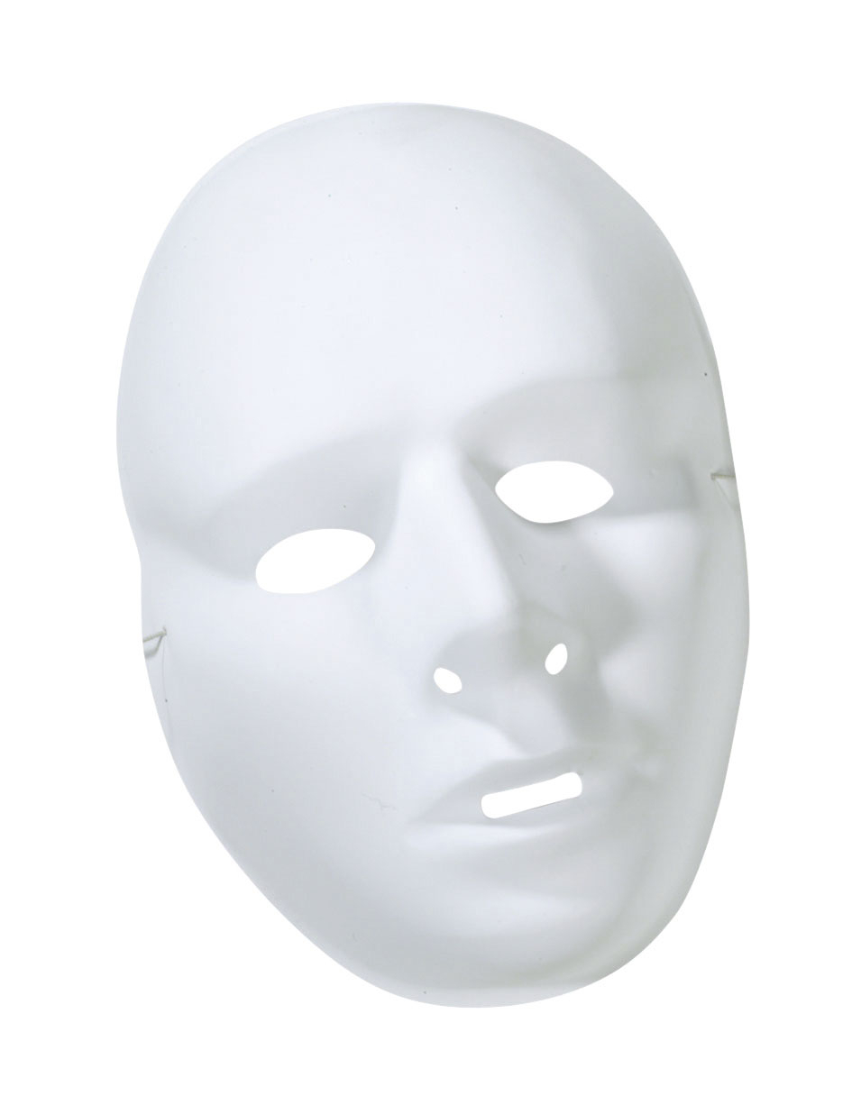 Masque blanc à décorer homme
