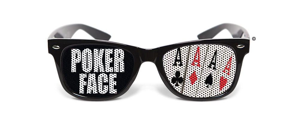 Lunettes humoristiques Poker Face