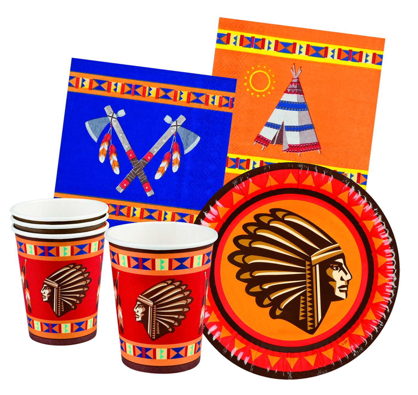 Kit de table 24 pièces Indiens
