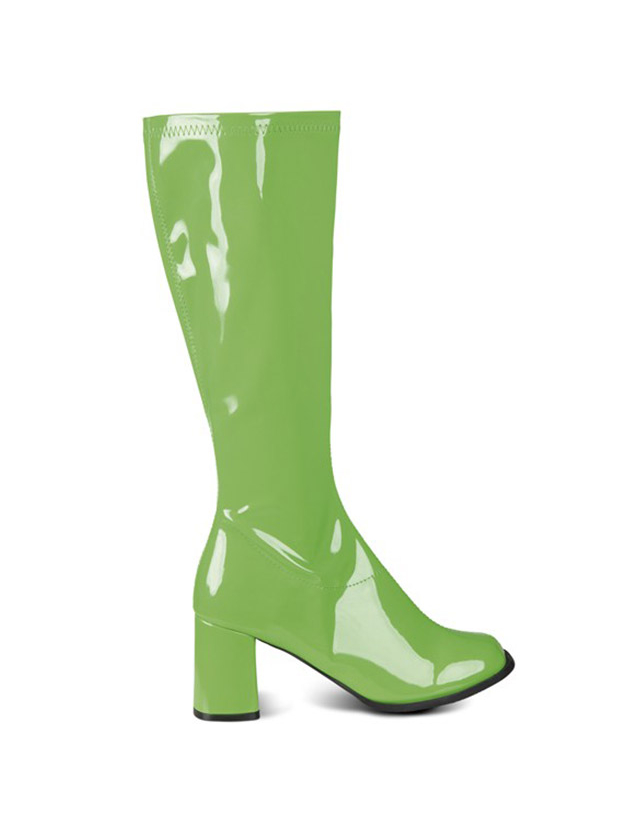 Bottes vertes vernies femme