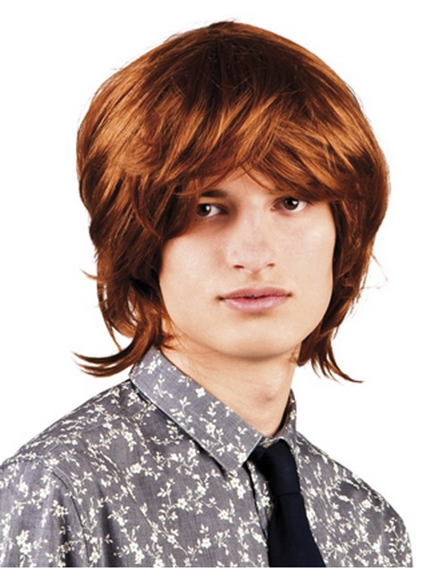 Perruque châtain disco homme