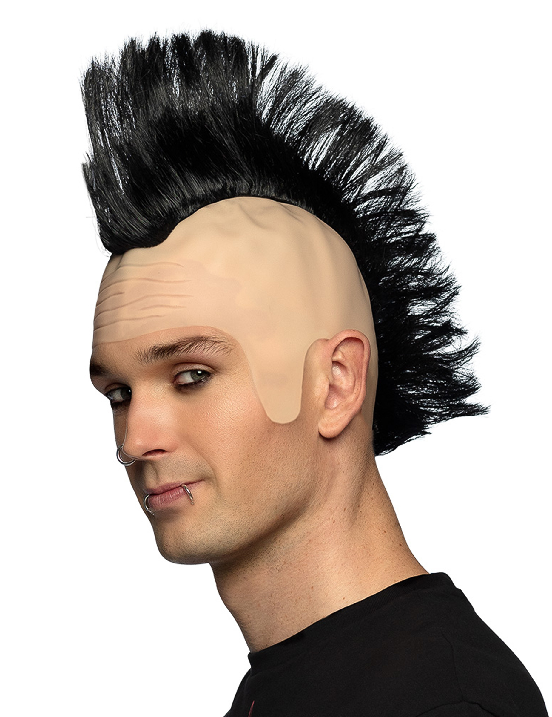 Perruque punk crête homme