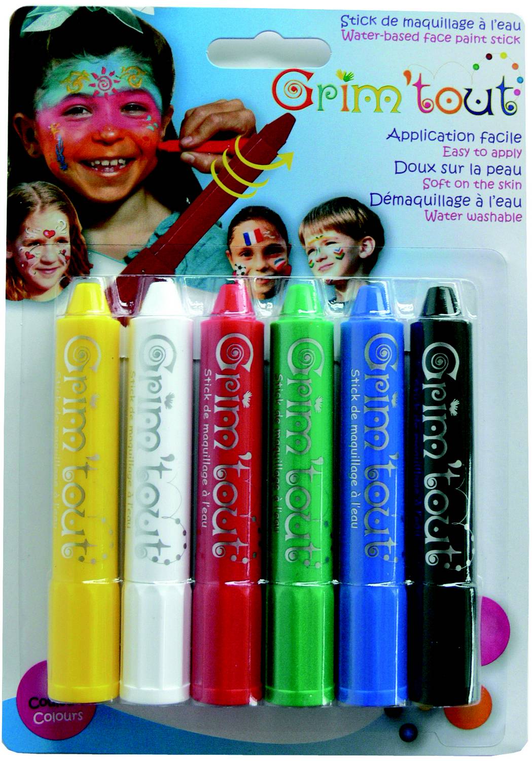 6 crayons rétractables de maquillage Grim'Tout® sans parabène