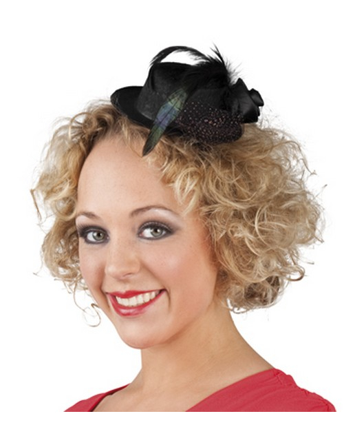 Mini chapeau noir femme