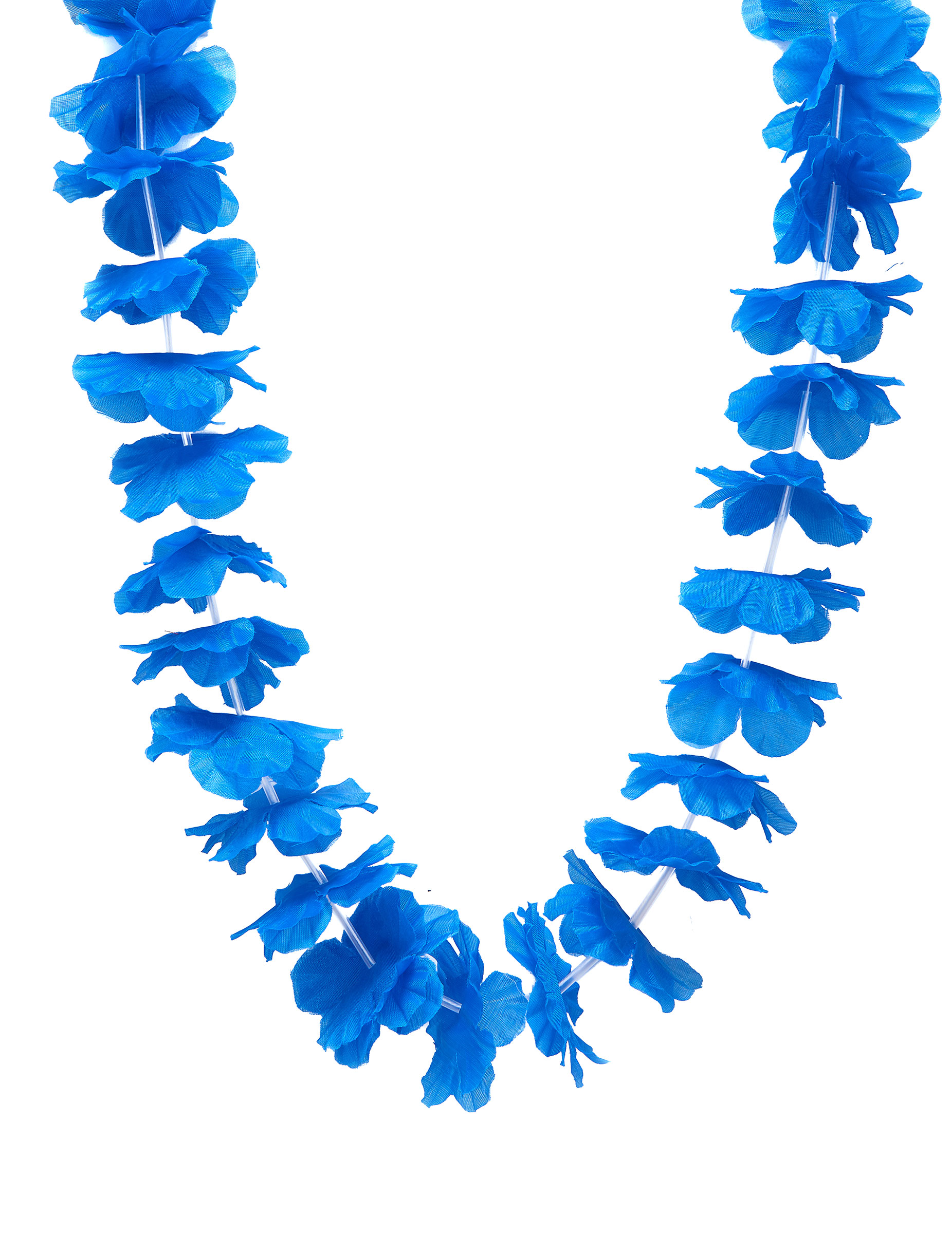 Collier hawaï bleu vif