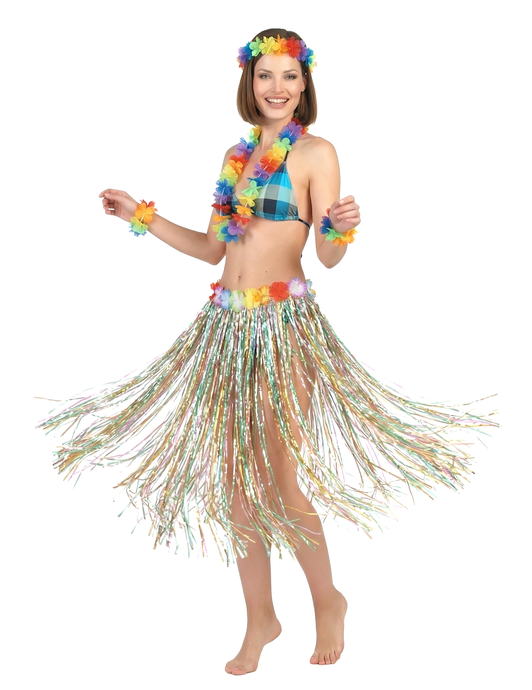 Jupe longue multicolore Hawaï femme