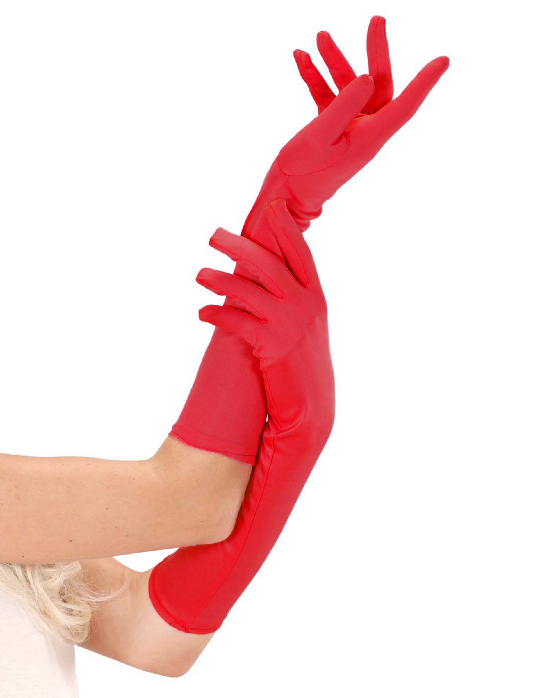 Gants longs rouges femme