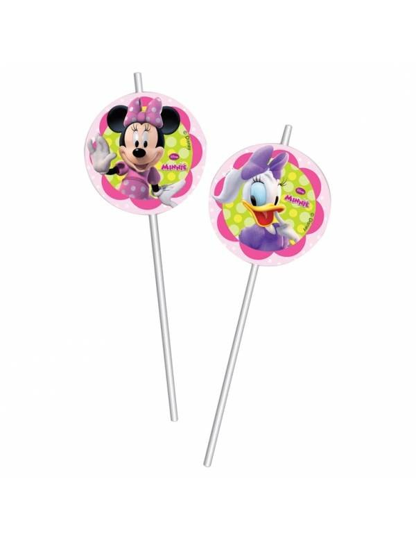 6 pailles plastique Minnie Bow-Tique