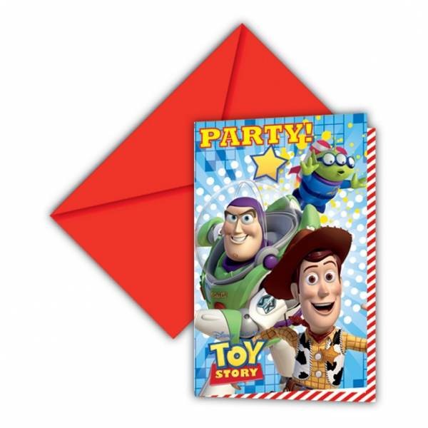 6 invitations carton Toy Story Star Power