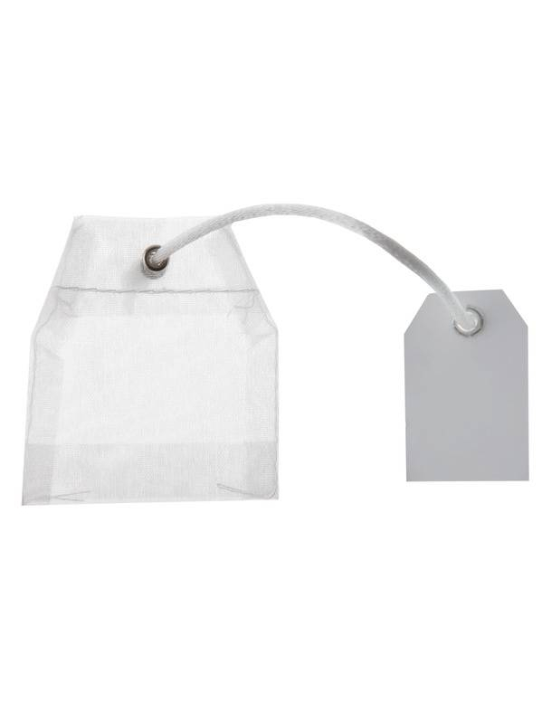 4 contenants sachets de thé organdi blanc