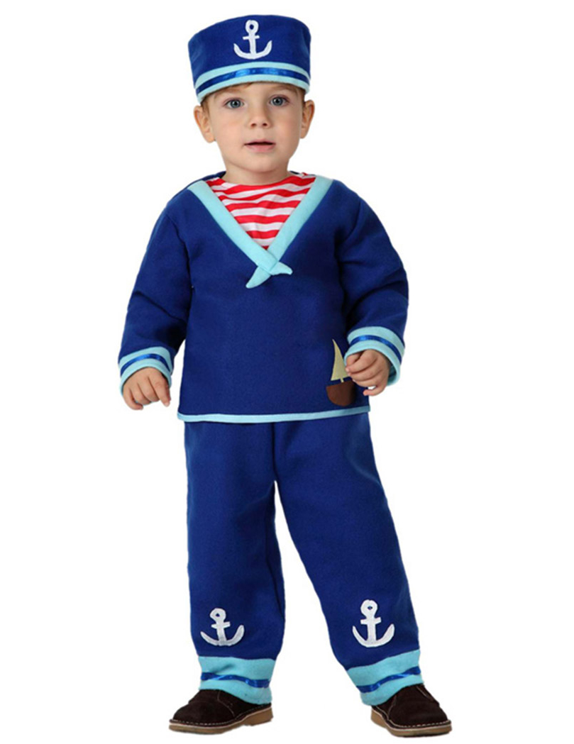 Déguisement marin bleu bébé