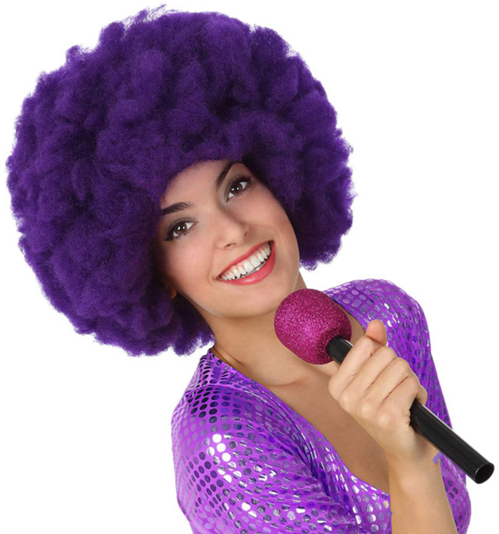 Micro de chanteur violet