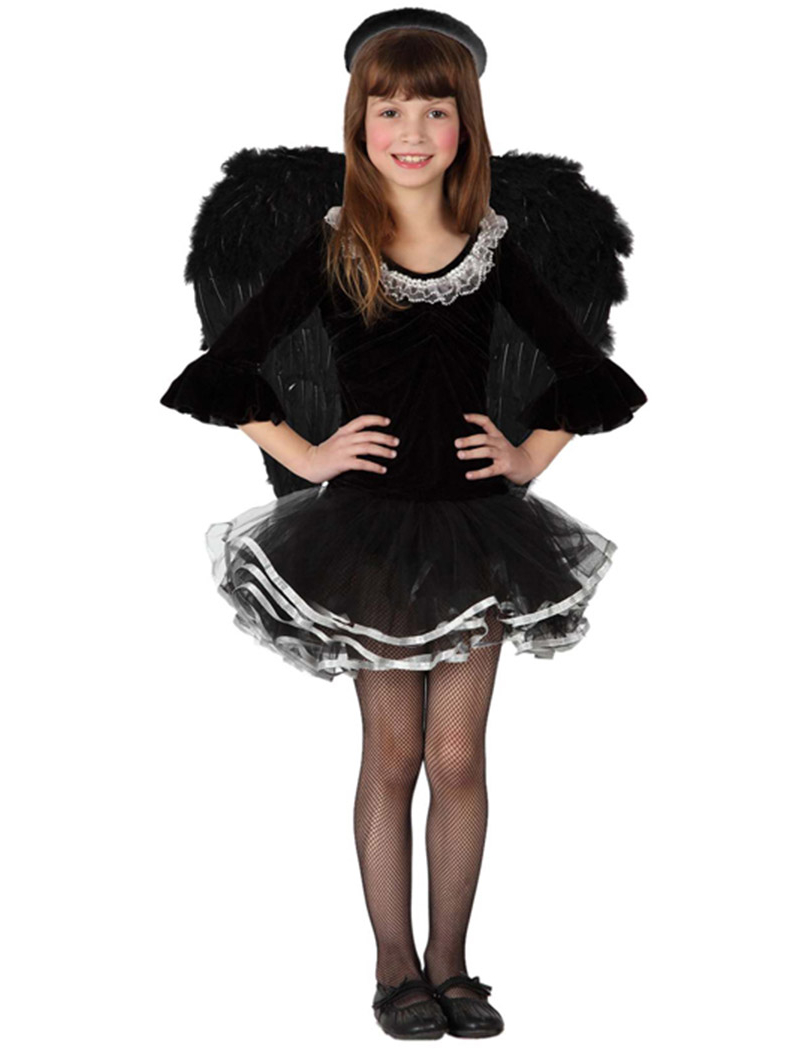 Déguisement ange noir fille