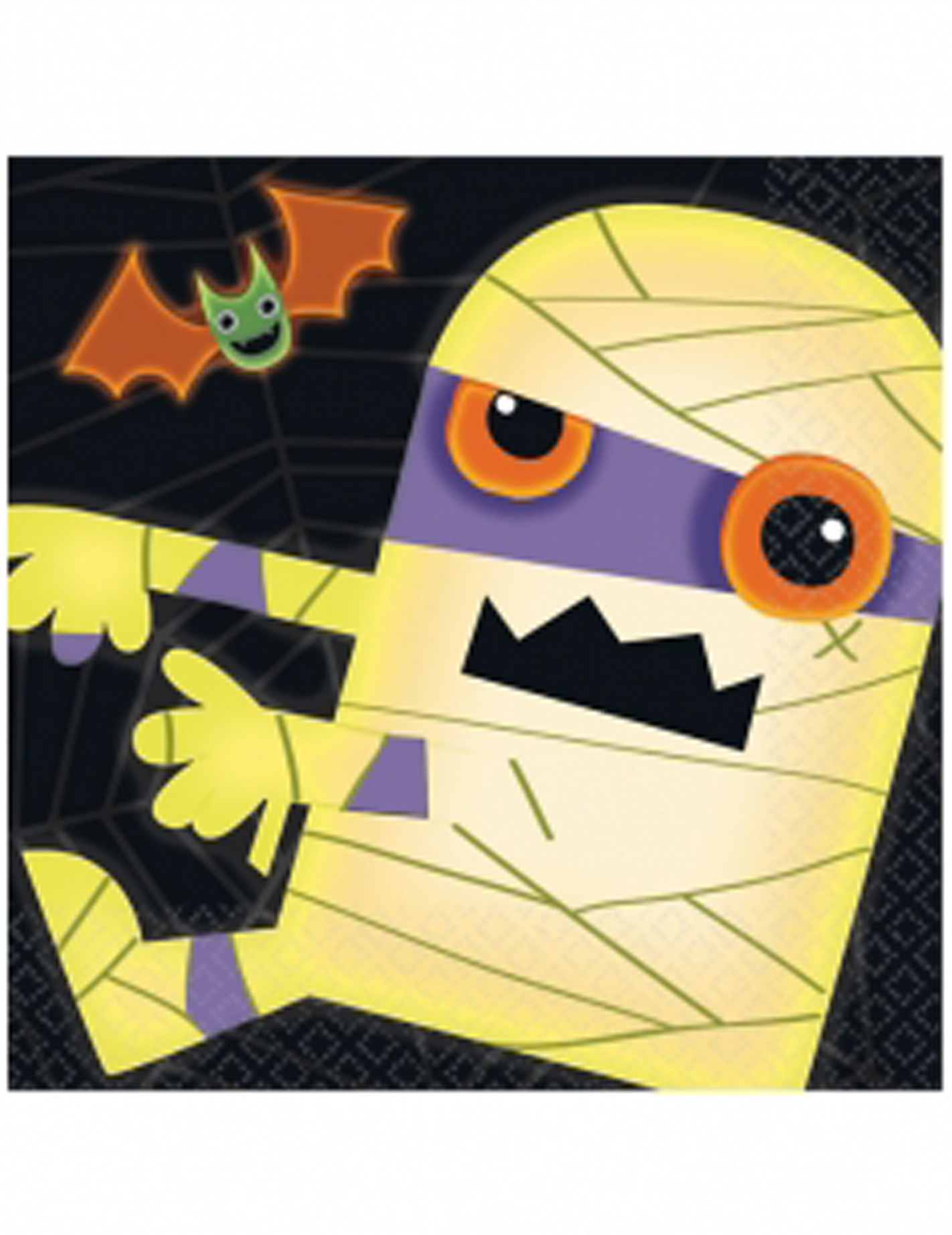 16 Serviettes en papier Halloween Petits Monstres 33 x 33 cm