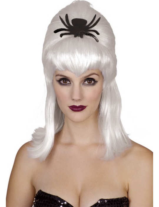 Perruque blanche araignée femme