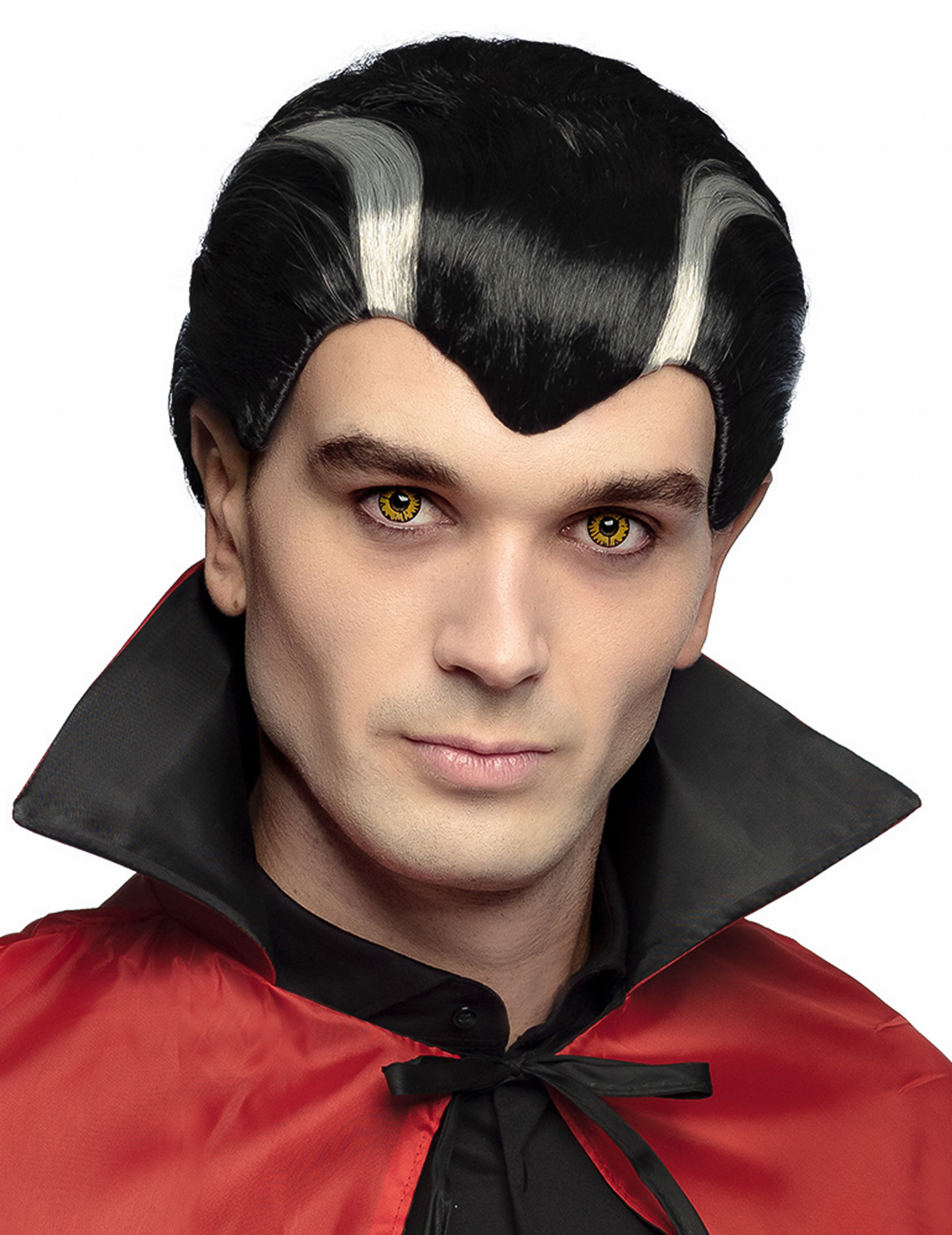 Perruque vampire noire et blanche homme