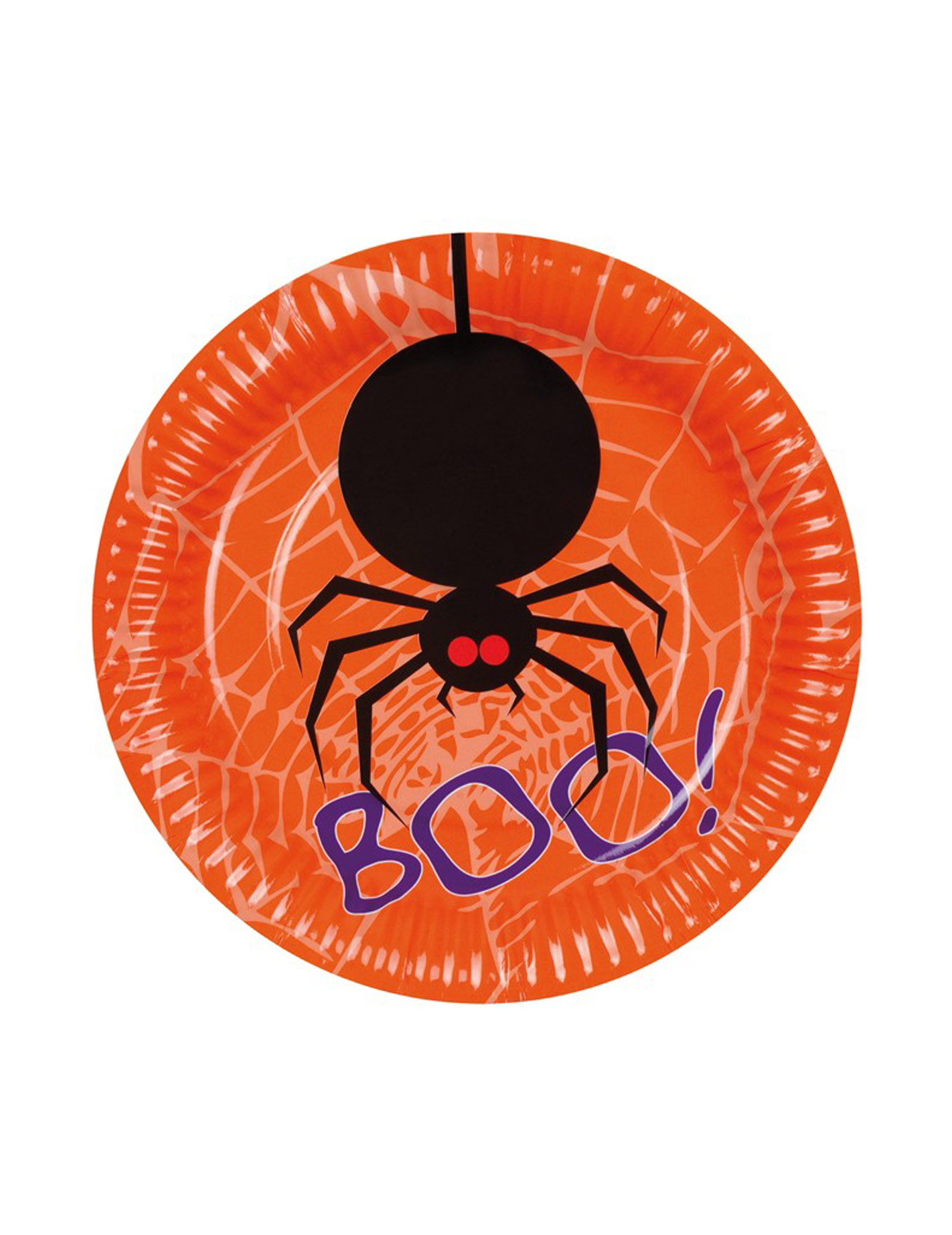 6 Assiettes carton araignée Halloween