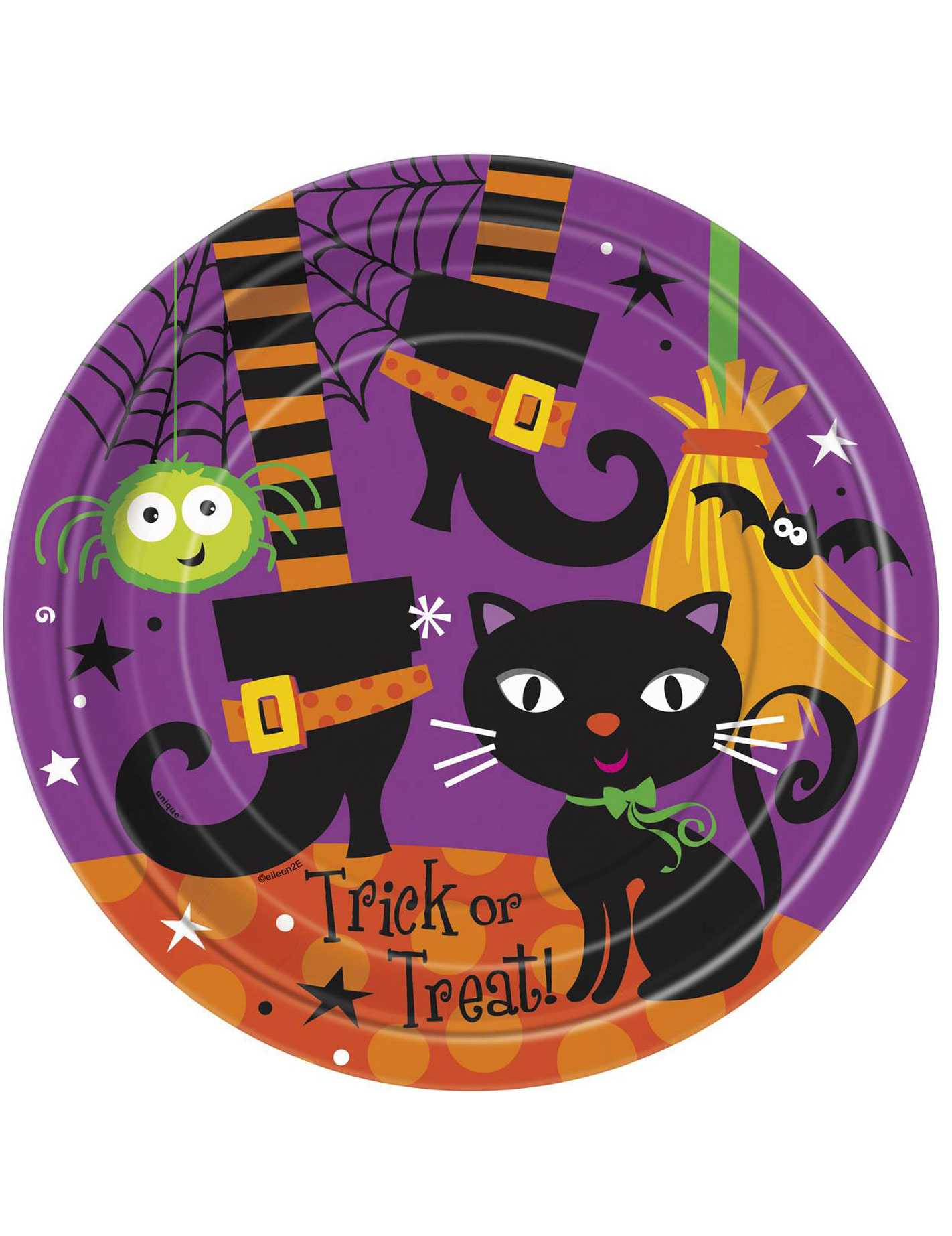8 Assiettes Spooky Boots halloween