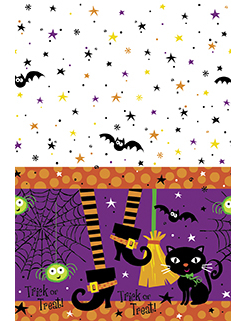 Nappe en plastique Trick or Treat Halloween 137 x 213 cm