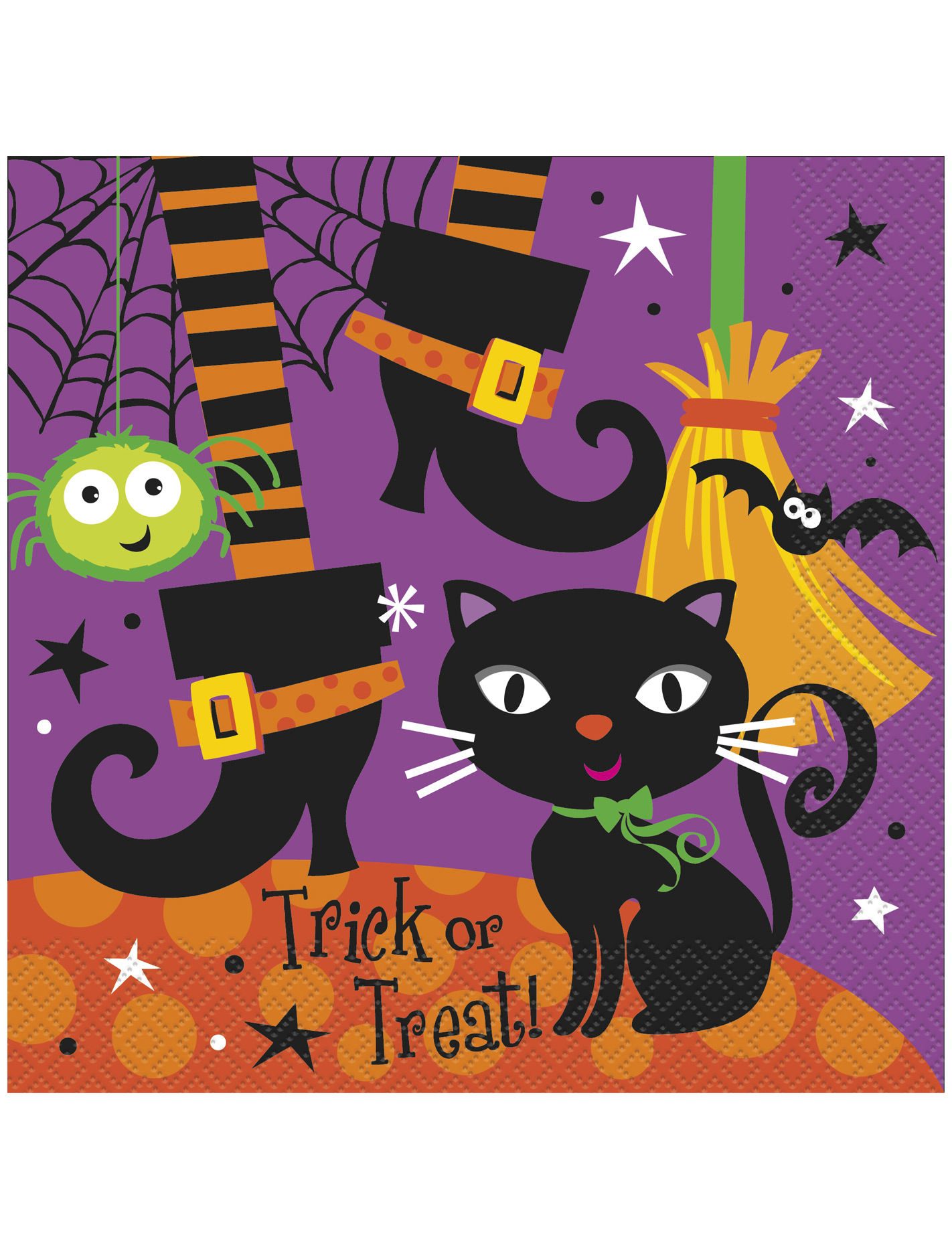 16 Serviettes en papier Trick or Treat 33 x 33 cm Halloween