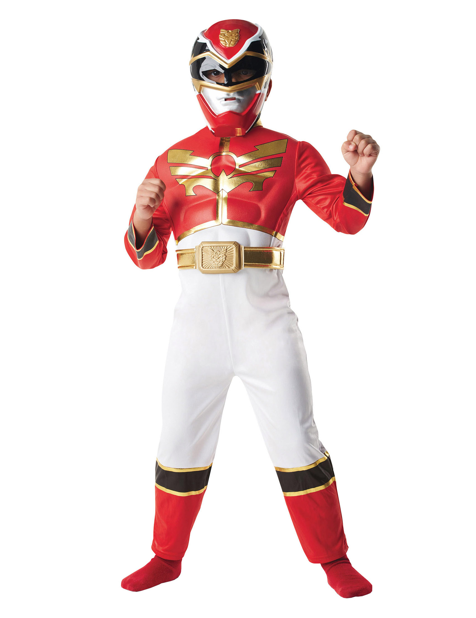 Déguisement Power Rangers 3D rouge garçon