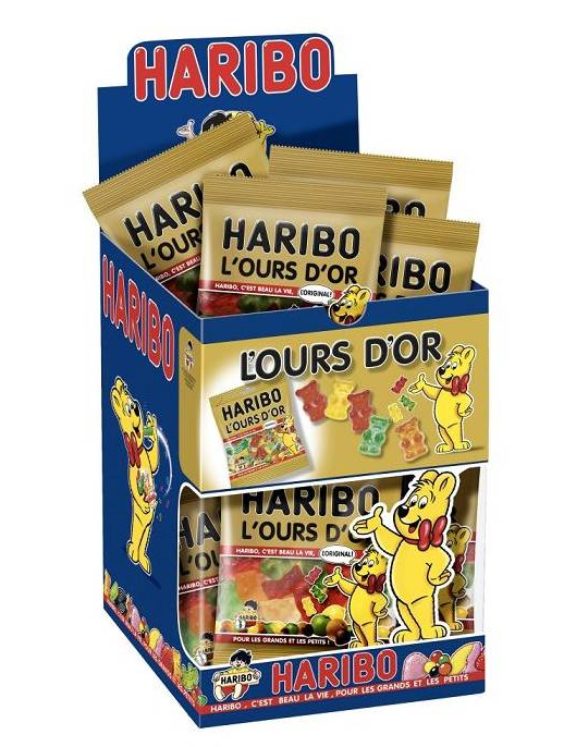 Mini sachet bonbons Haribo ours d'or