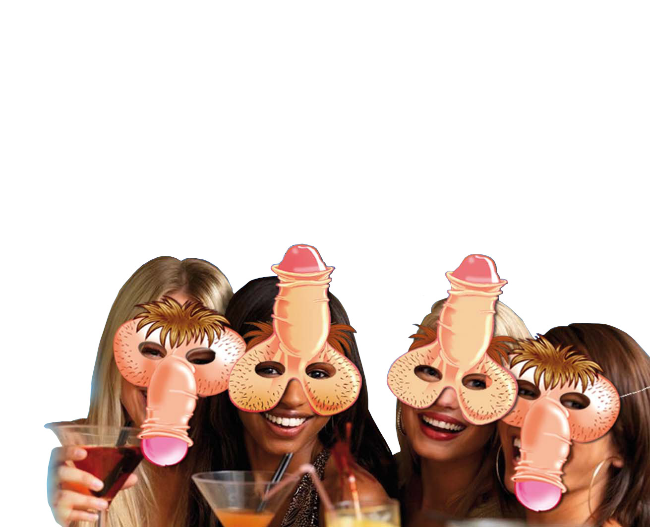 4 masques humoristiques zizi