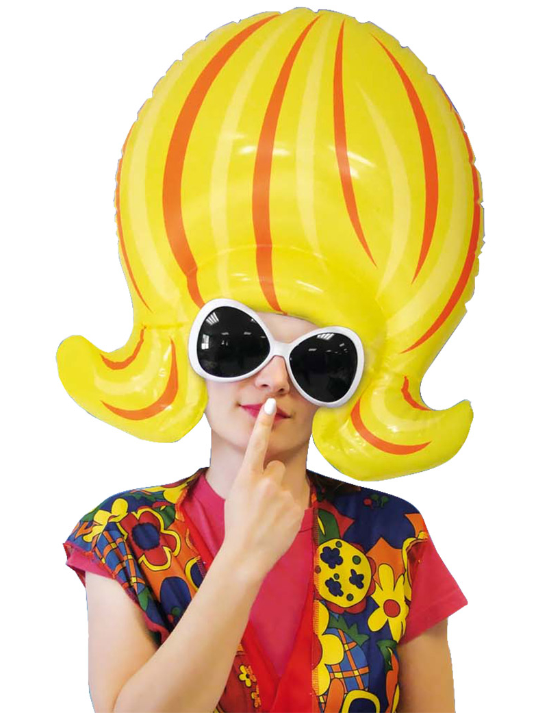 Perruque gonflable sixties adulte