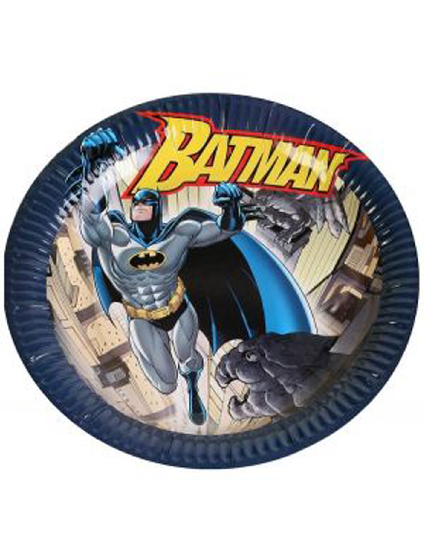 6 Assiettes en carton Batman 23 cm