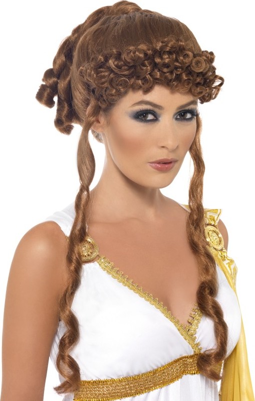 Perruque auburn de déesse grecque femme