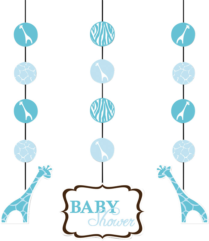 3 Suspensions baby shower girafe