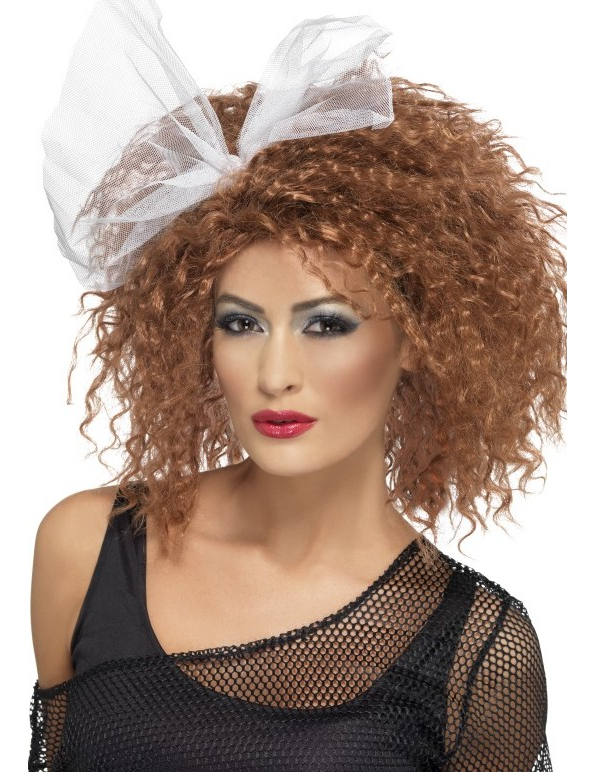 Perruque années 80 auburn femme