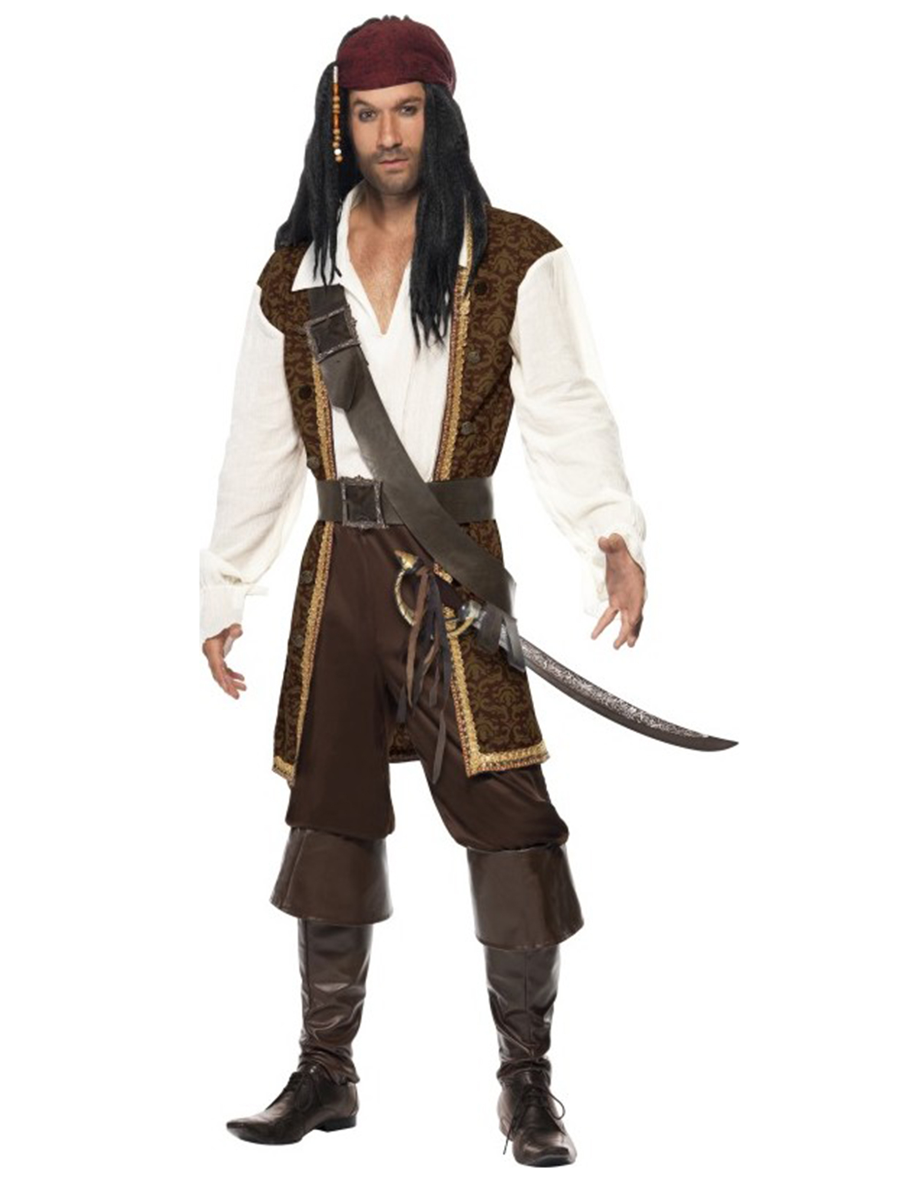Déguisement pirate marron homme