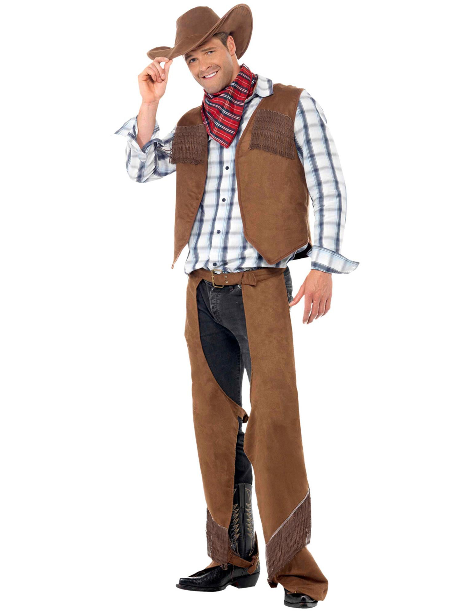 Déguisement cowboy à franges homme