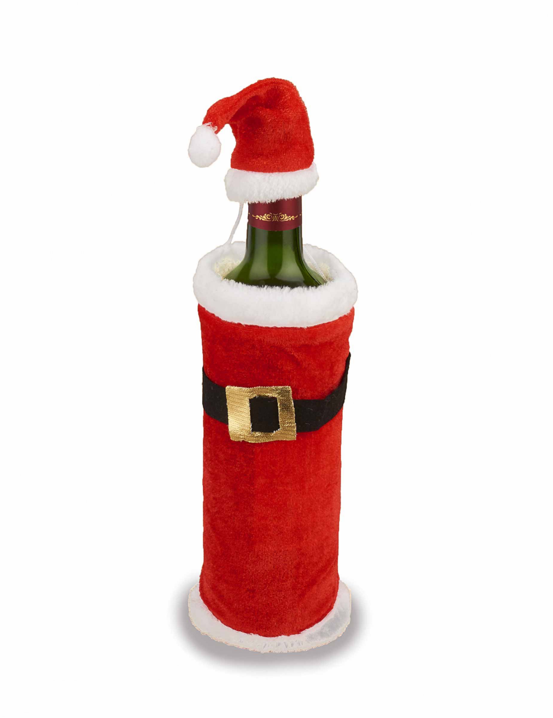 Manteau et bonnet de Noël pour bouteille