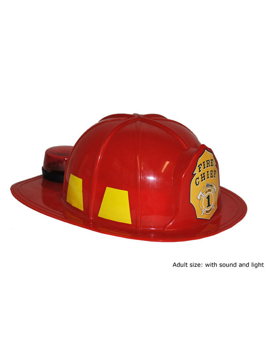 Casque pompier rouge adulte