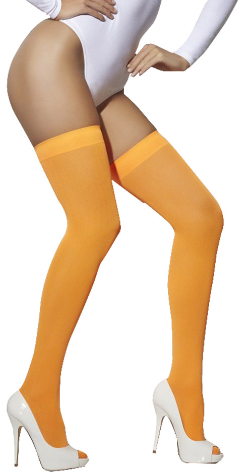Bas orange fluo femme
