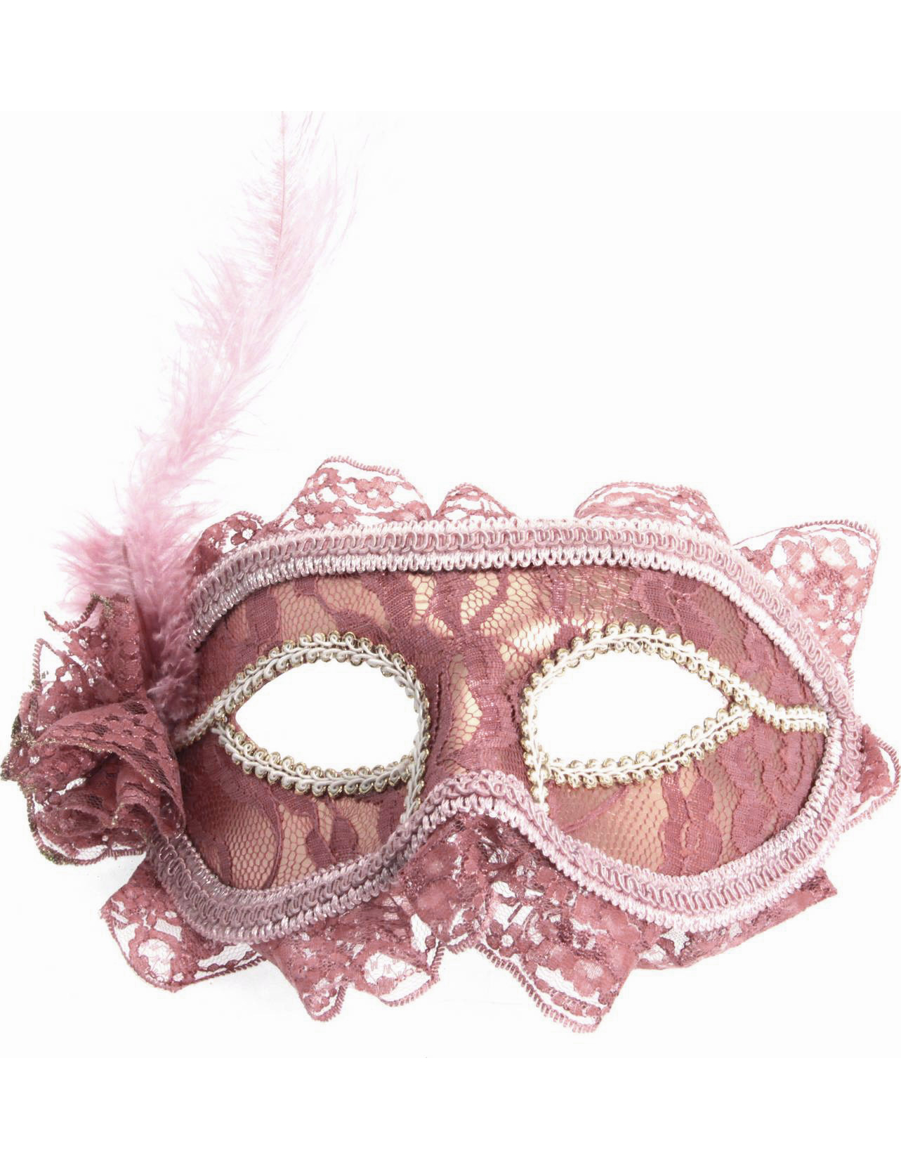 Loup dentelle adulte rose