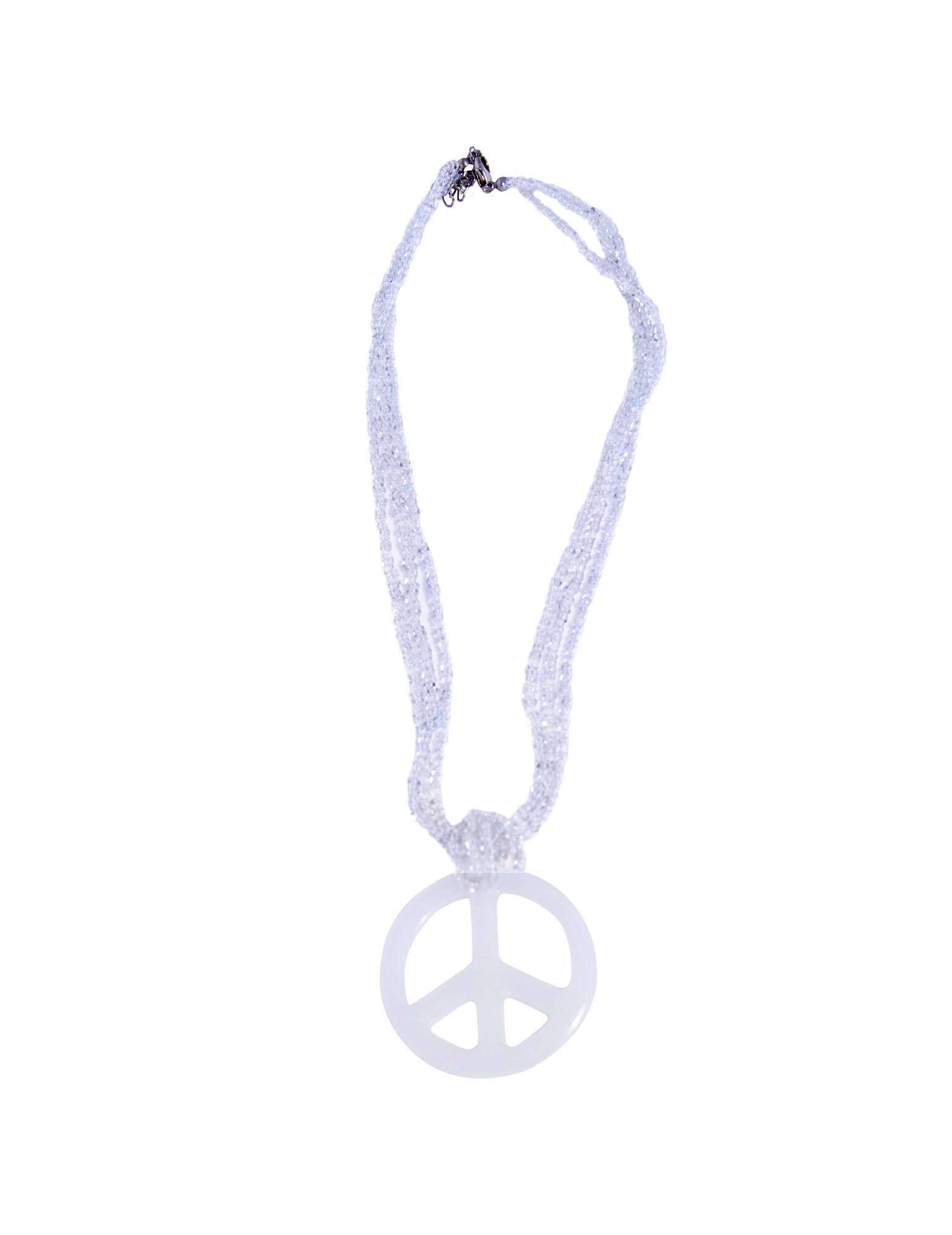 Collier hippie blanc