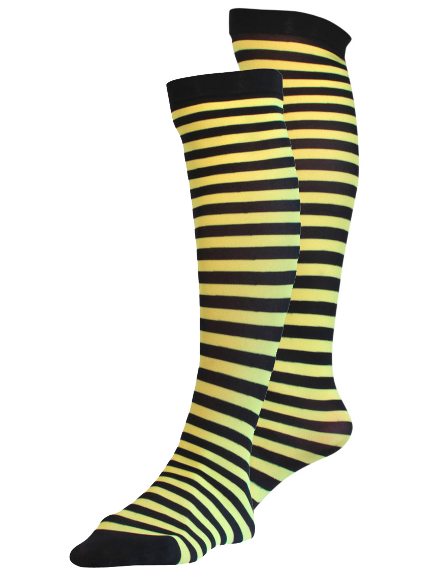 Bas jaune et noir