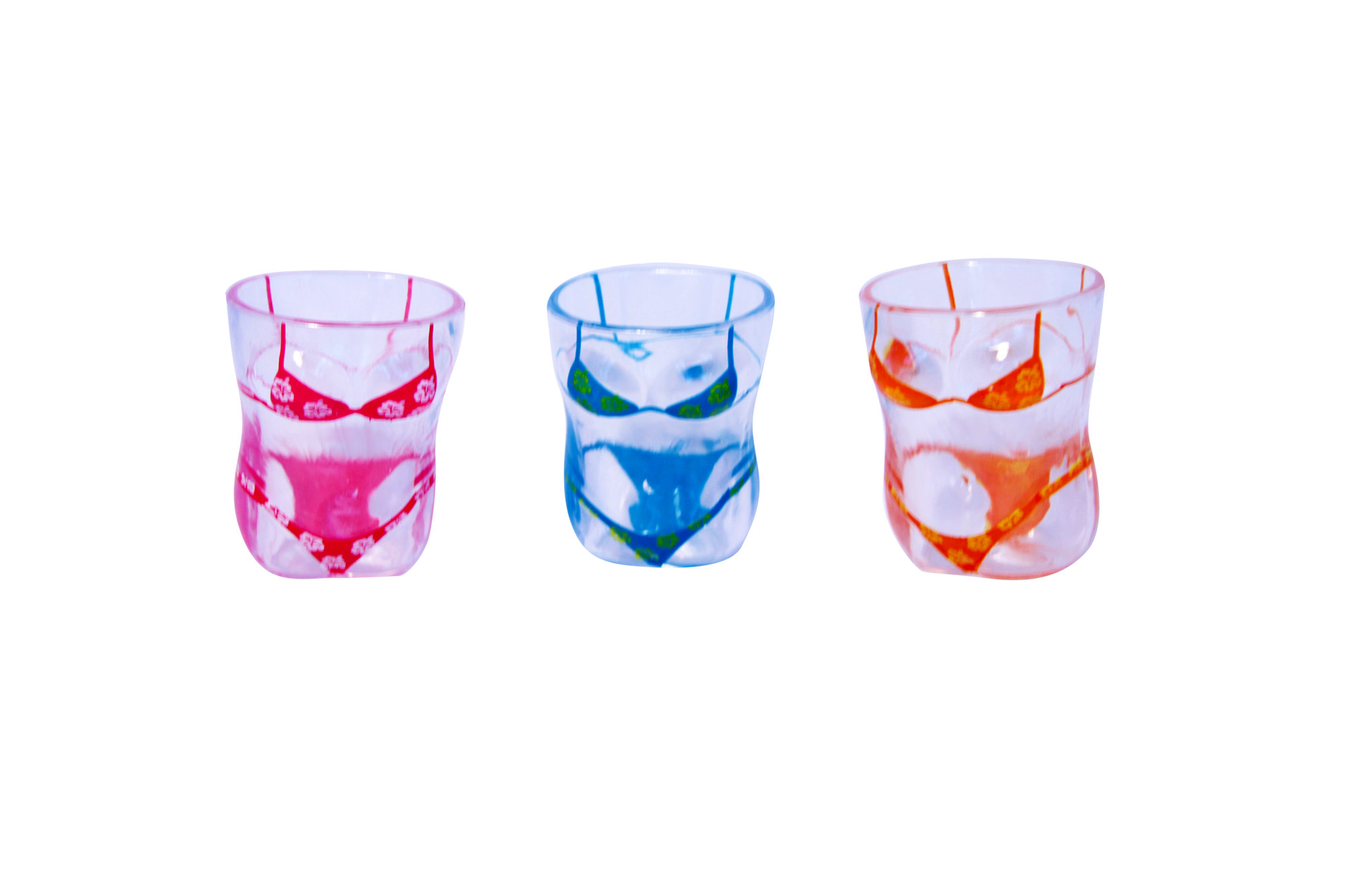Lot 3 verres à shooter bikini