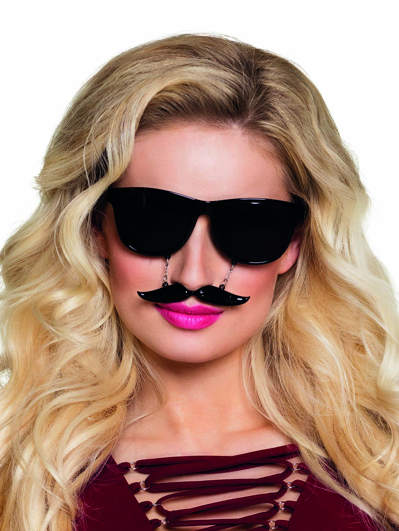 Lunettes noires à moustache