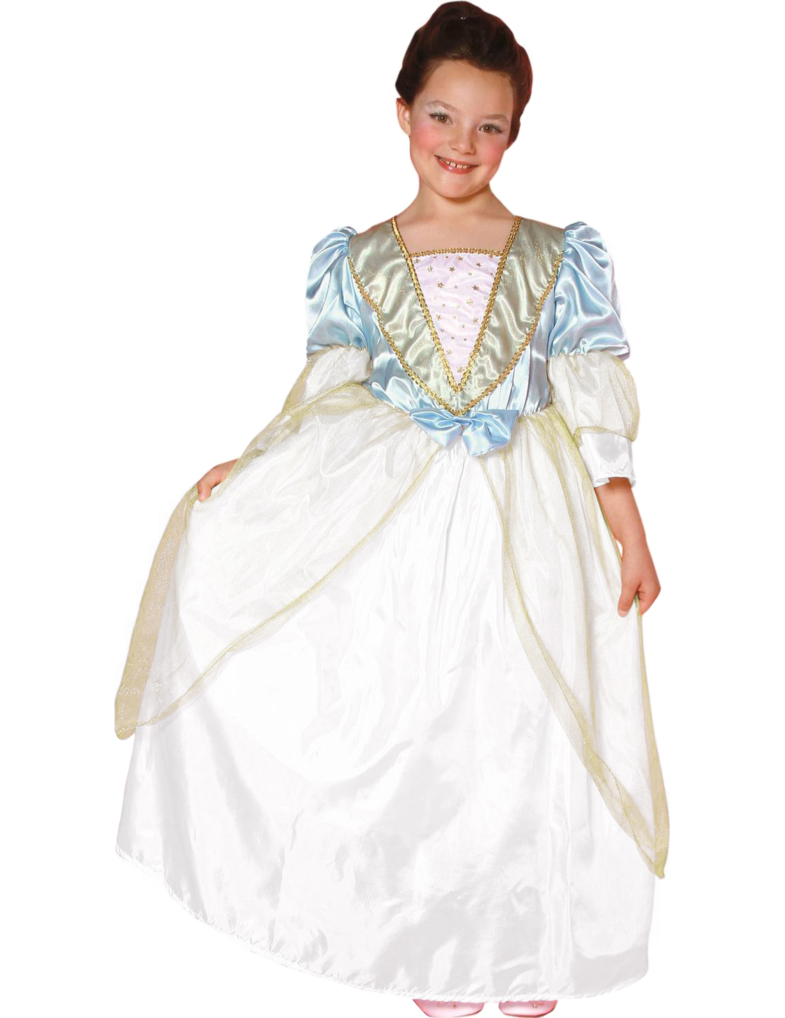Déguisement princesse bleue et blanc fille
